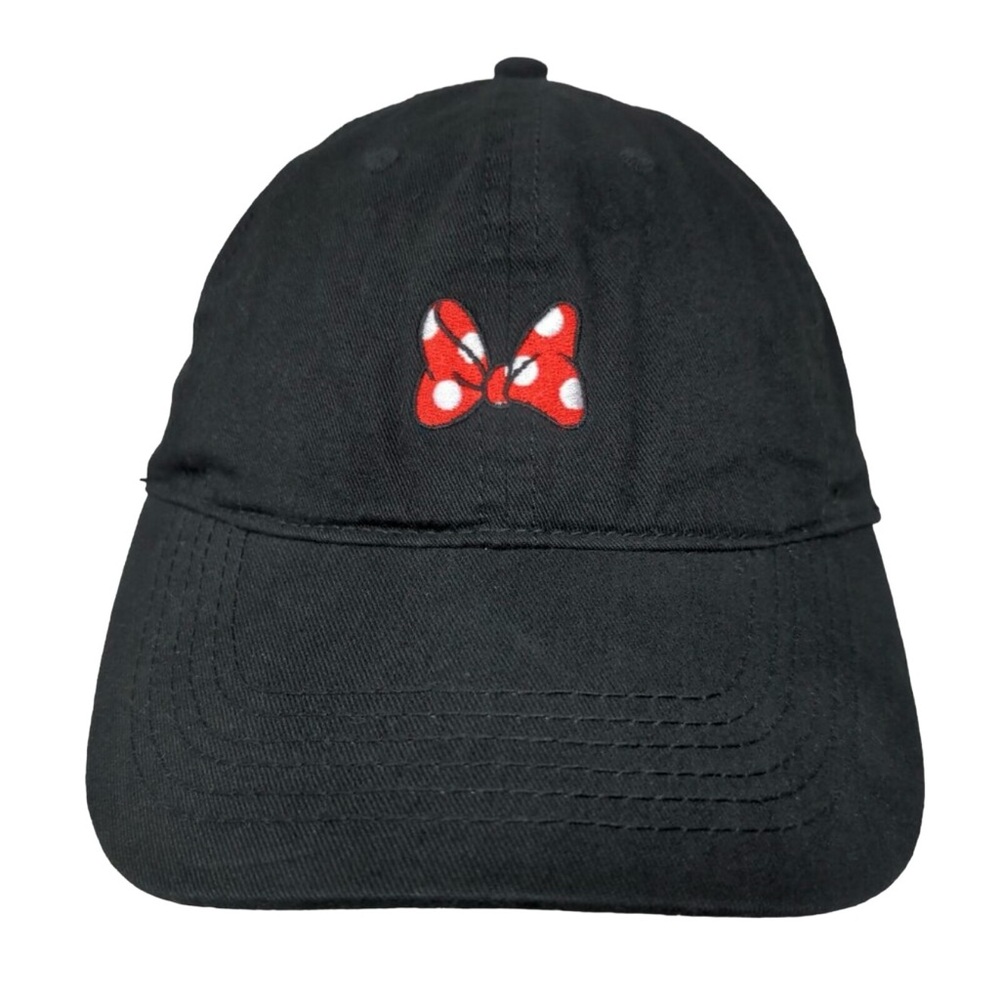 Disney Minnie Cap, Black with Red Polka Dot Bow